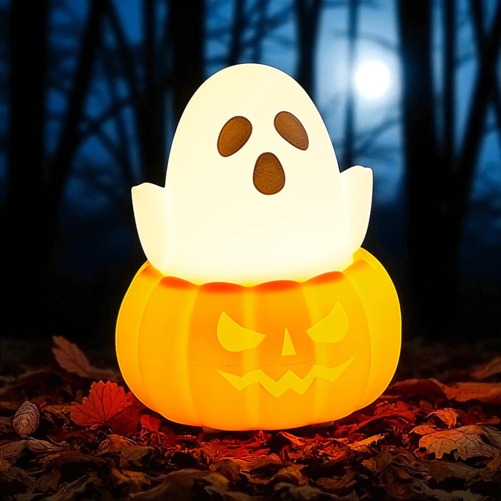 Veilleuse Citrouille Fantôme Lumineuse