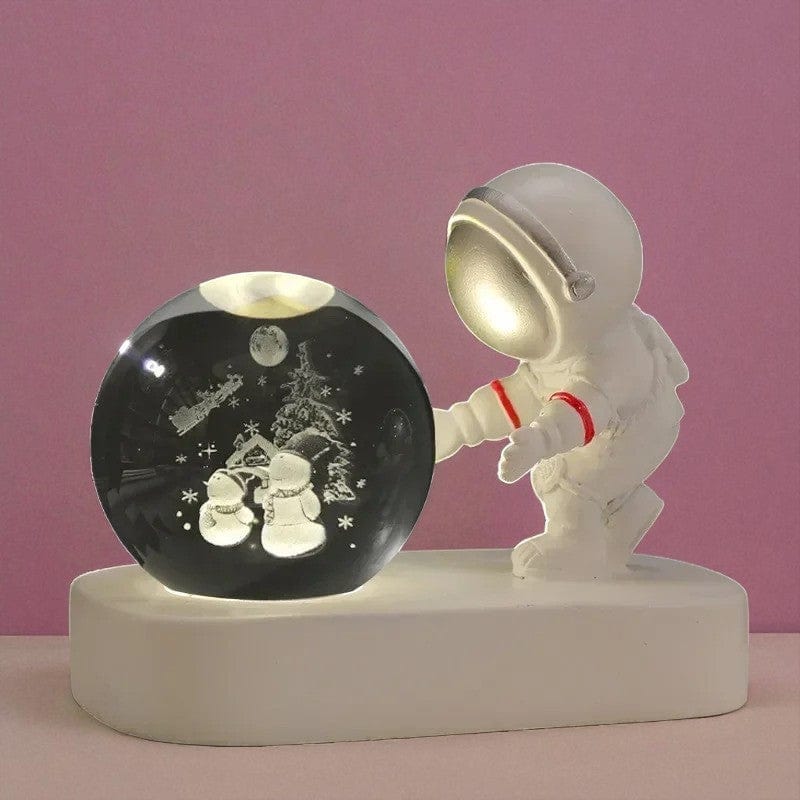 Veilleuse Astronaute Neige Scintillante