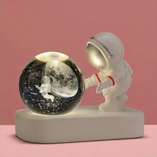 Veilleuse Astronaute Lune Gravée